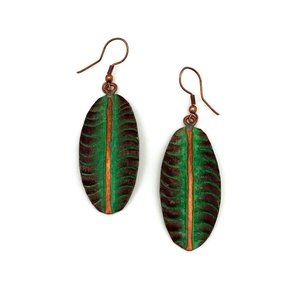 Copper Patina Earrings - Contemporary